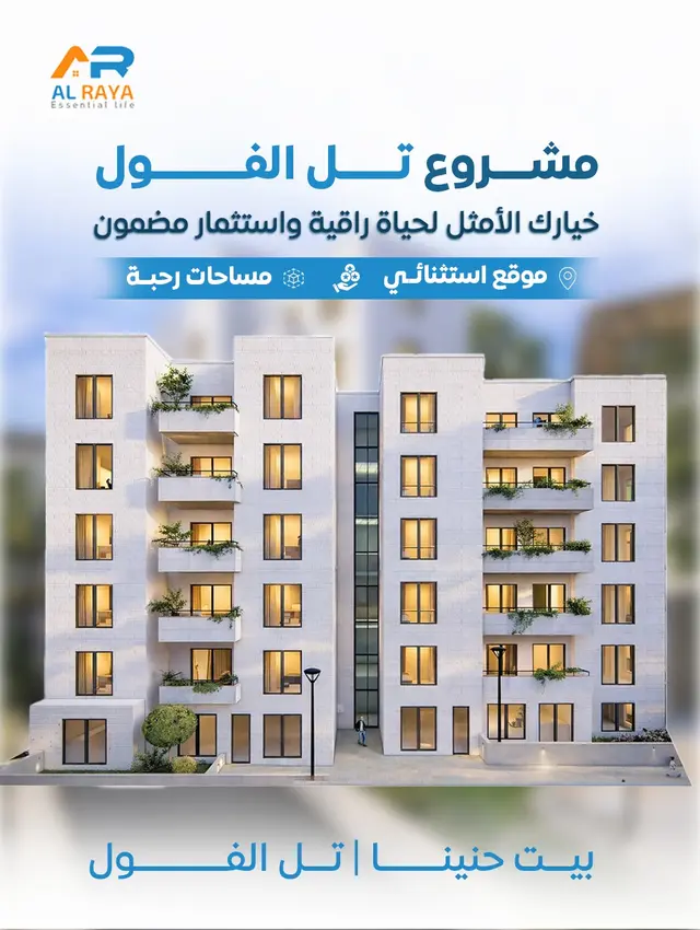 بيت حنينا - تل الفول قرب مدرسة الرواد خلف دير اللقاء